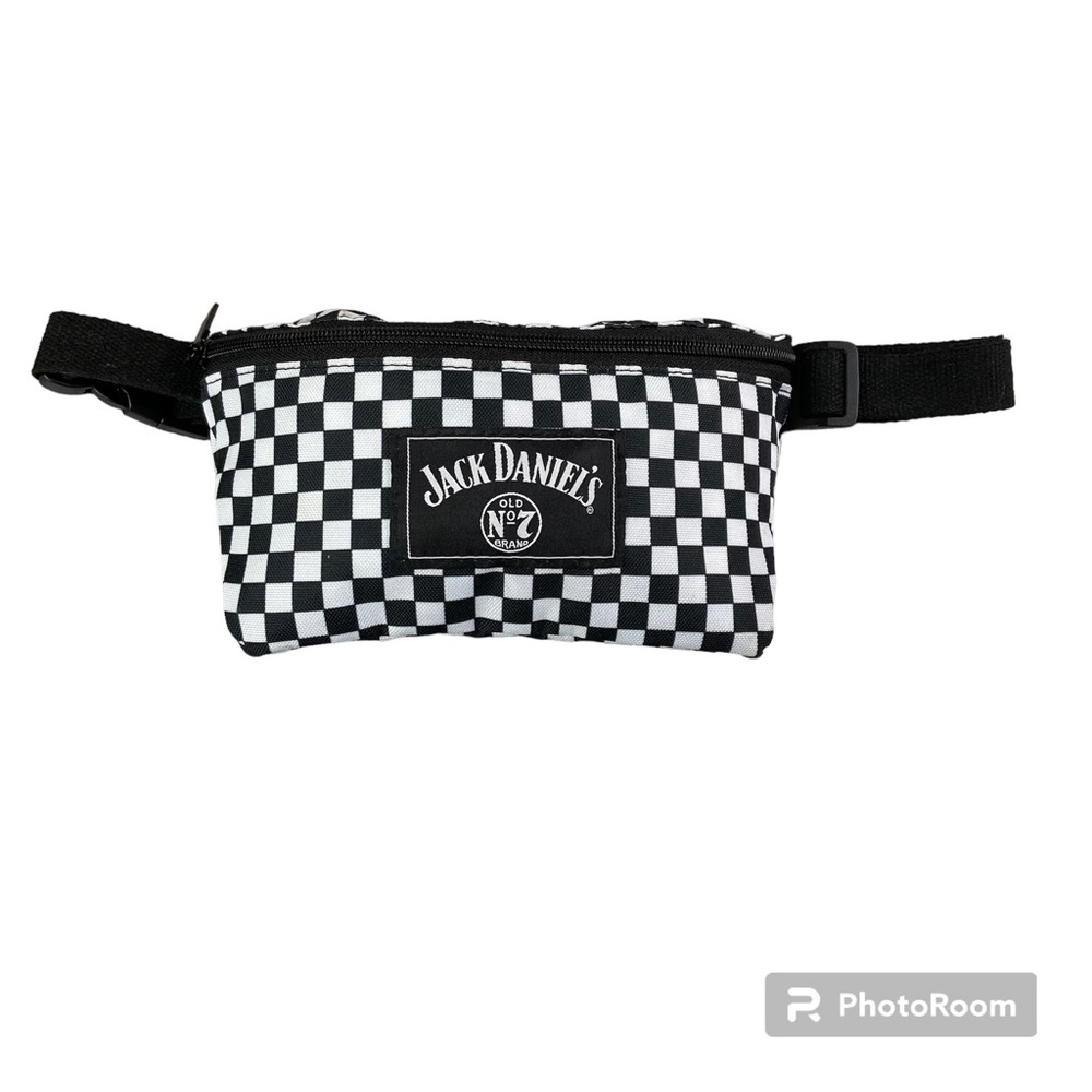 Jack Daniel's black and white checkered Fanny pack belt bag unisex
